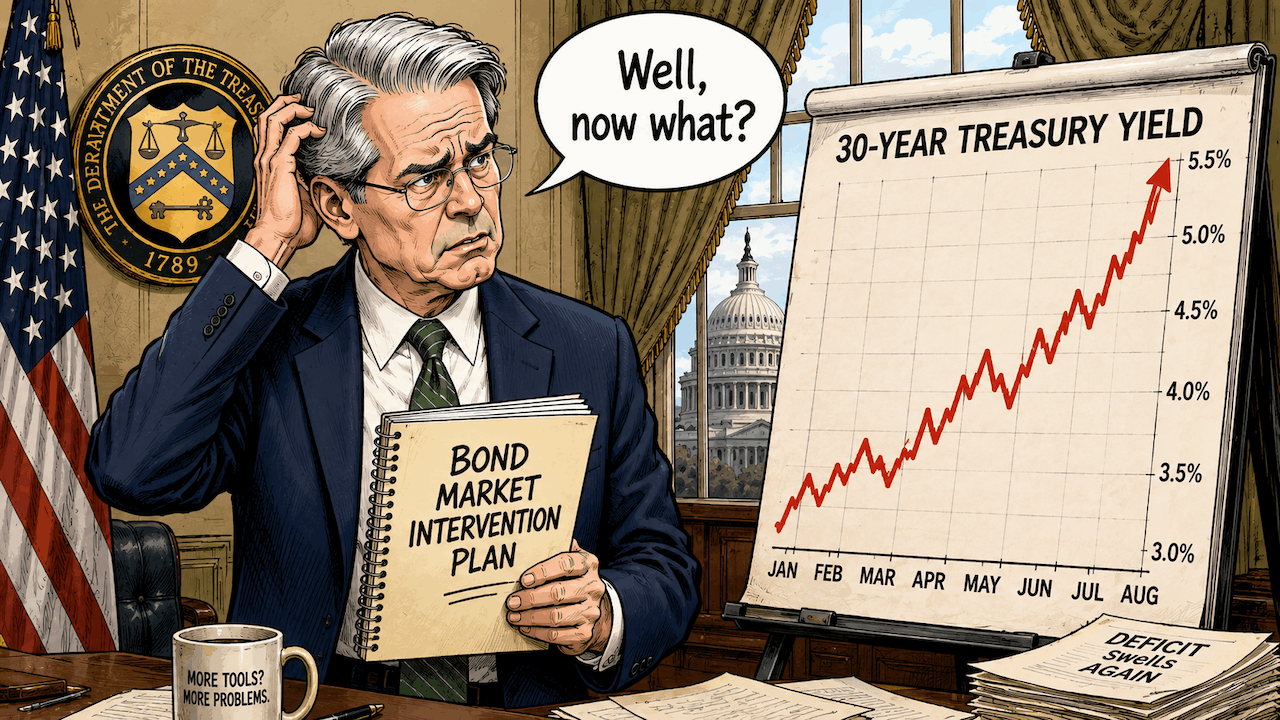 Bessent's Bond Market Intervention Juices Debasement Trade, Boosts Gold