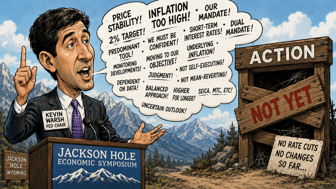 Fed Chair Warsh Runs Open-Mouth Operations at Jackson Hole But Can He Deliver?