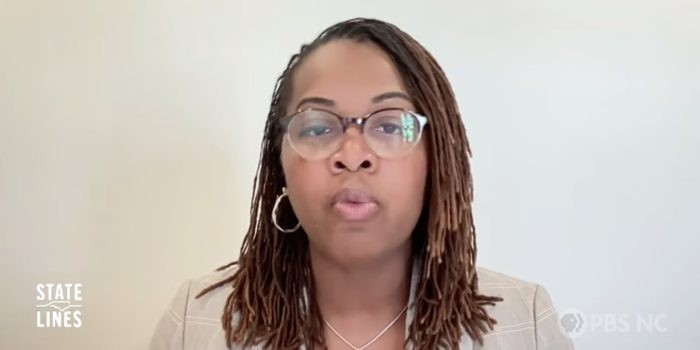 Congressional candidate and alleged felon Lakesha Womack. PHOTO: Screenshot from PBS interview
